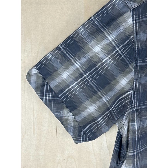 Quiksilver Shirt Mens XL Extra Large Button Plaid‎ Aloha Camp Western - Picture 5 of 14